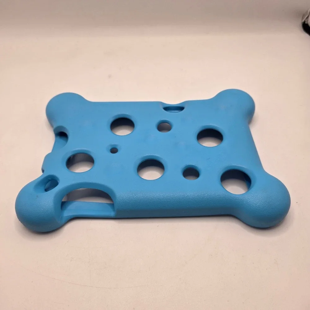 Blue Silicone Tablet Bumper Case Shockproof Reinforced Corner Kid Friendly Cover